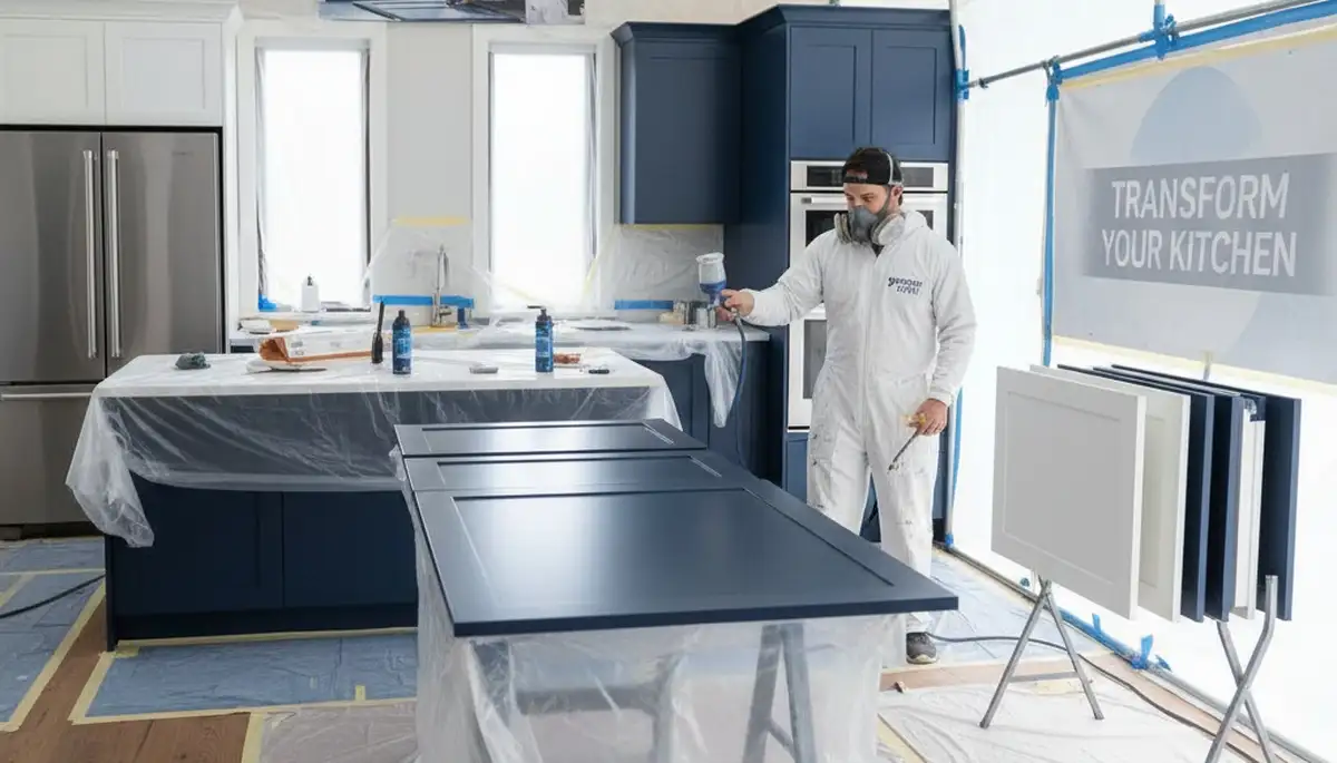 Professional cabinet painting in Mesa, AZ with modern refinishing for durable kitchen upgrades