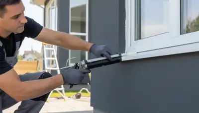Professional caulking and sealing on Mesa AZ home exterior by expert house painters