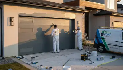 Professional garage door painting in Mesa AZ with UV-resistant desert-protective finish