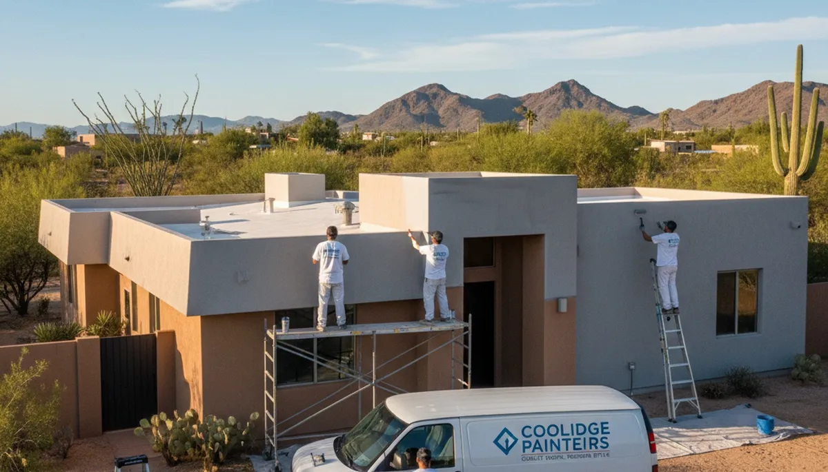House painting service in Mesa, AZ by paintermesaaz.com for residential exterior painting