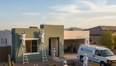 Mesa, AZ house painting service by PainterMesaAZ for residential exterior painting