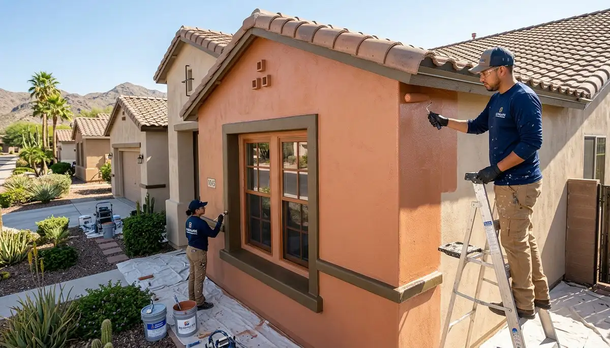 Professional house painters in Mesa AZ providing exterior and interior home painting services