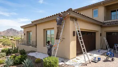 Professional house painters in Mesa AZ providing residential exterior painting services
