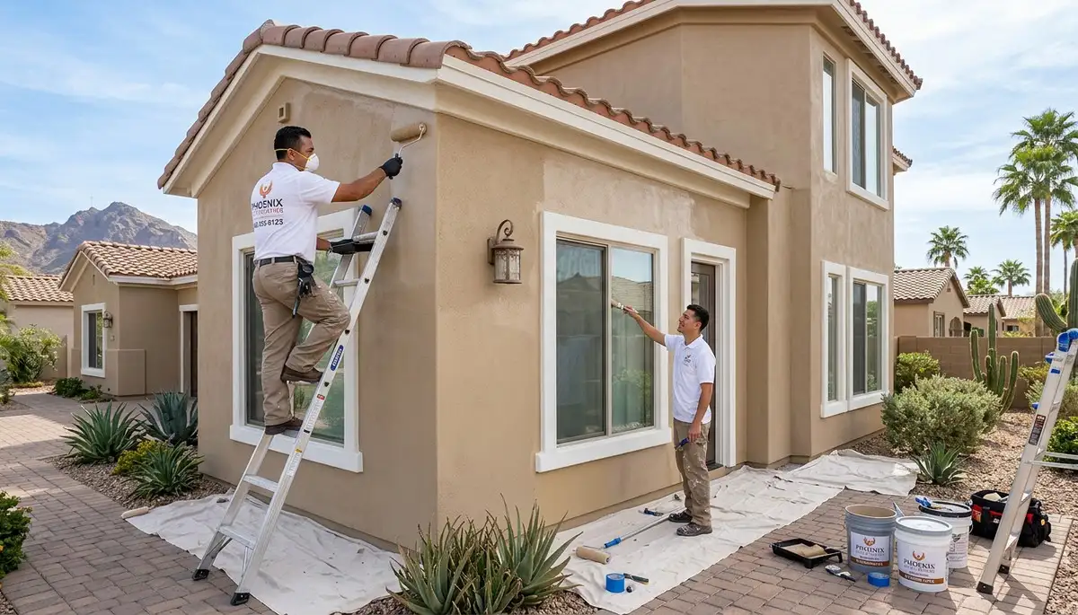 Professional house painters in Mesa AZ providing exterior and interior residential painting services