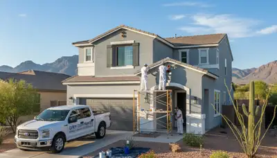 Mesa, AZ house painting service by professional painters for residential exteriors and interiors