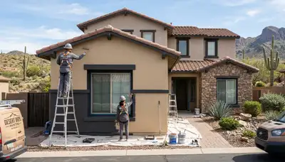 Professional house painter in Mesa AZ providing expert exterior and interior painting services