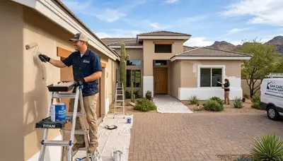 Professional house painters in Mesa AZ providing expert residential exterior painting services