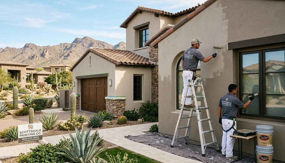 Professional house painters in Mesa AZ providing exterior and interior home painting services