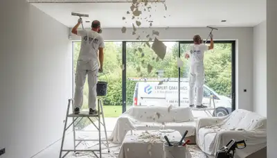 Professional popcorn ceiling removal and painting service in Mesa, AZ for smooth modern interiors