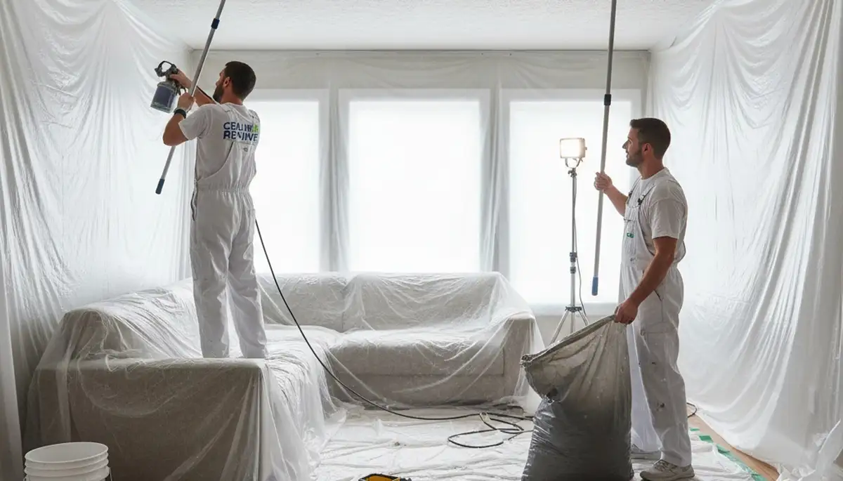 Professional popcorn ceiling removal in Mesa AZ for smooth modern interior finish