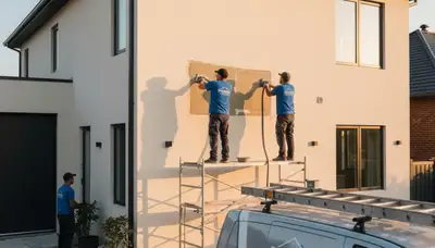 Professional stucco repair and crack restoration on Mesa AZ home exterior by expert painters